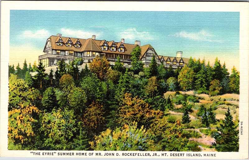 Postcard HOUSE SCENE Desert Island Maine ME m/09 AM1357