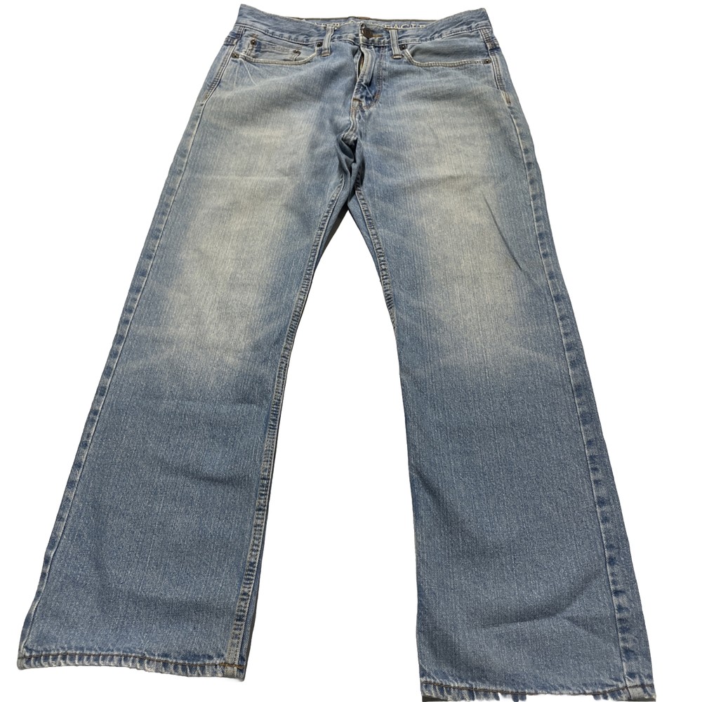 Mens American Eagle Relaxed Fit Light wash Denim Jeans Sz 30x30 (Measures 33x29)