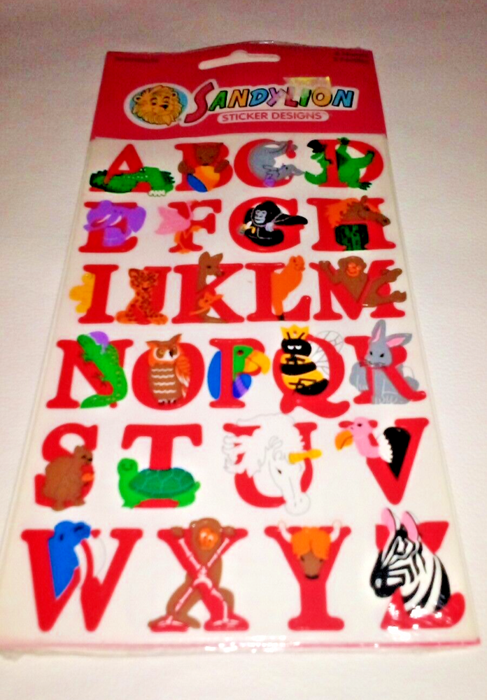 Sandylion Animal Alphabet Stickers 2 Sheets Scrapbooking 1