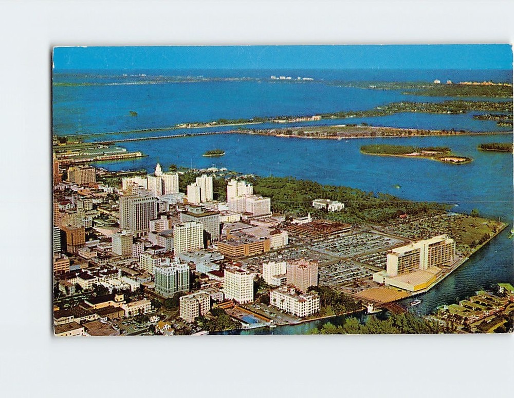 Postcard Unusual View Of The Ever Changing Miami Skyline Miami Florida USA