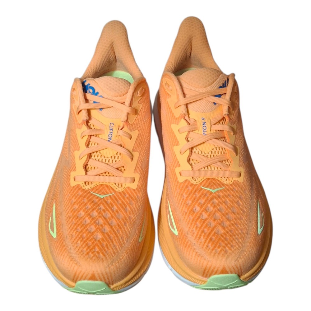 Hoka One One Clifton 9 Wide Orange Yellow 1127895-SLRL Men's Size 10D