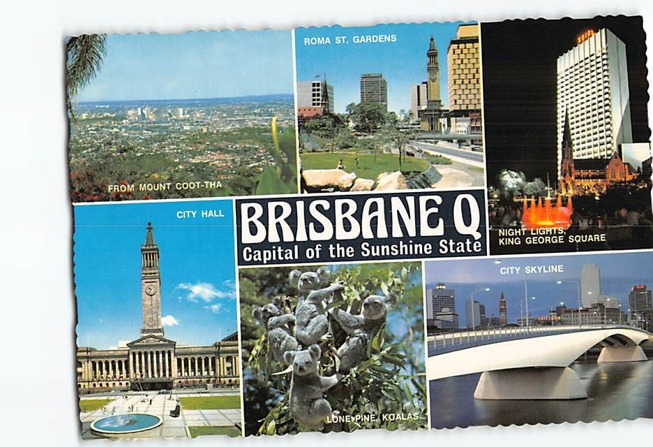 Postcard Scenes & Views Brisbane Queensland Australia