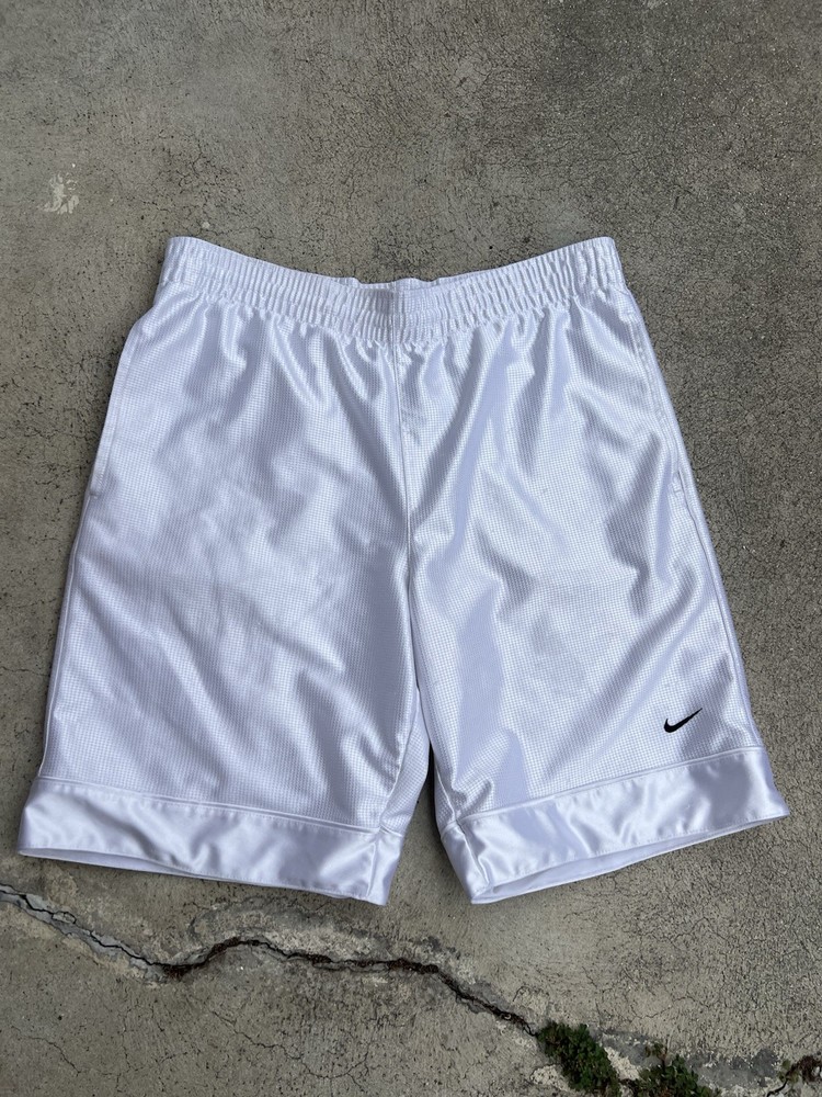 Vintage Nike Dazzle Shorts Mens Small White Basketball Mesh 2000s Y2K Read