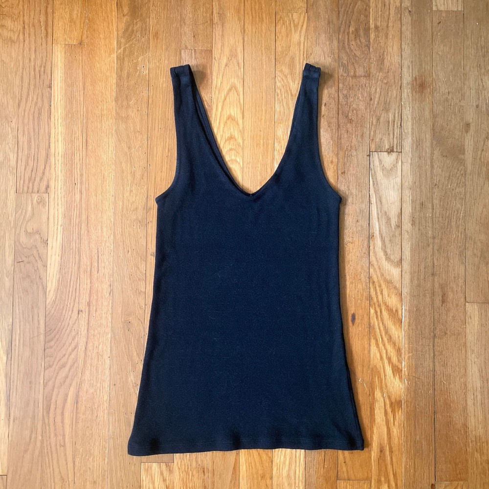 Michael Stars Anthropologie Black V-neck Tank Top