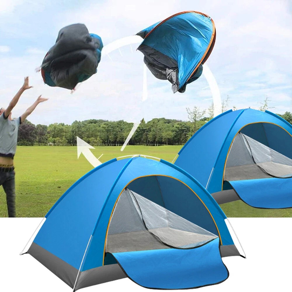 1/2 Person Set Up Camping Tents Waterproof Portable Dome Tent for Hiking NEW