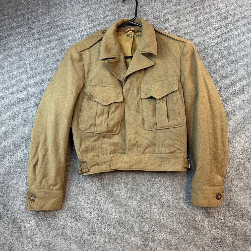 Vintage Military Wool Field Jacket OD Green Women’s 36 S USA WWII Style