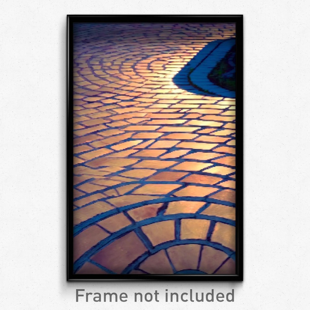Pixel Art Poster - Swirly Brickyard (8 Bit Psychedelic Trippy Video Game Print)