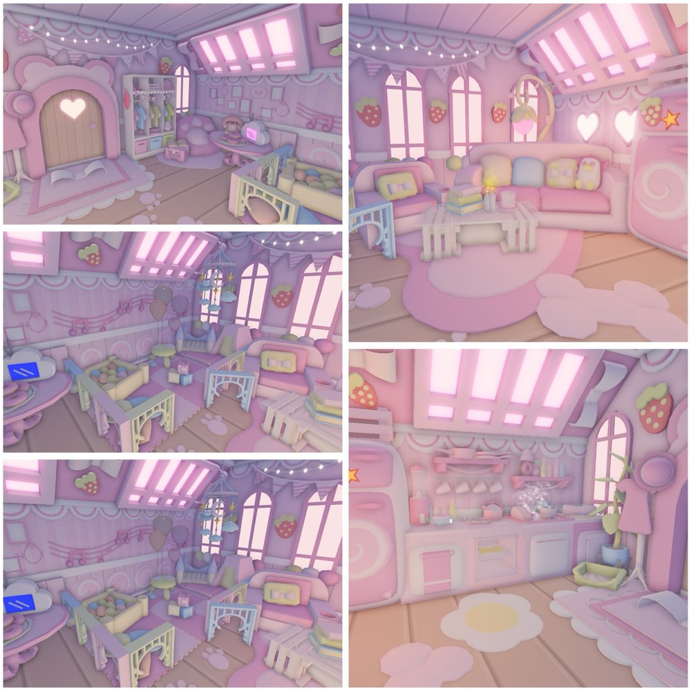 🌸🍬 Pink Pastel Cute Cozy Aesthetic Bedroom Adopt Me House Home 🍬🌸
