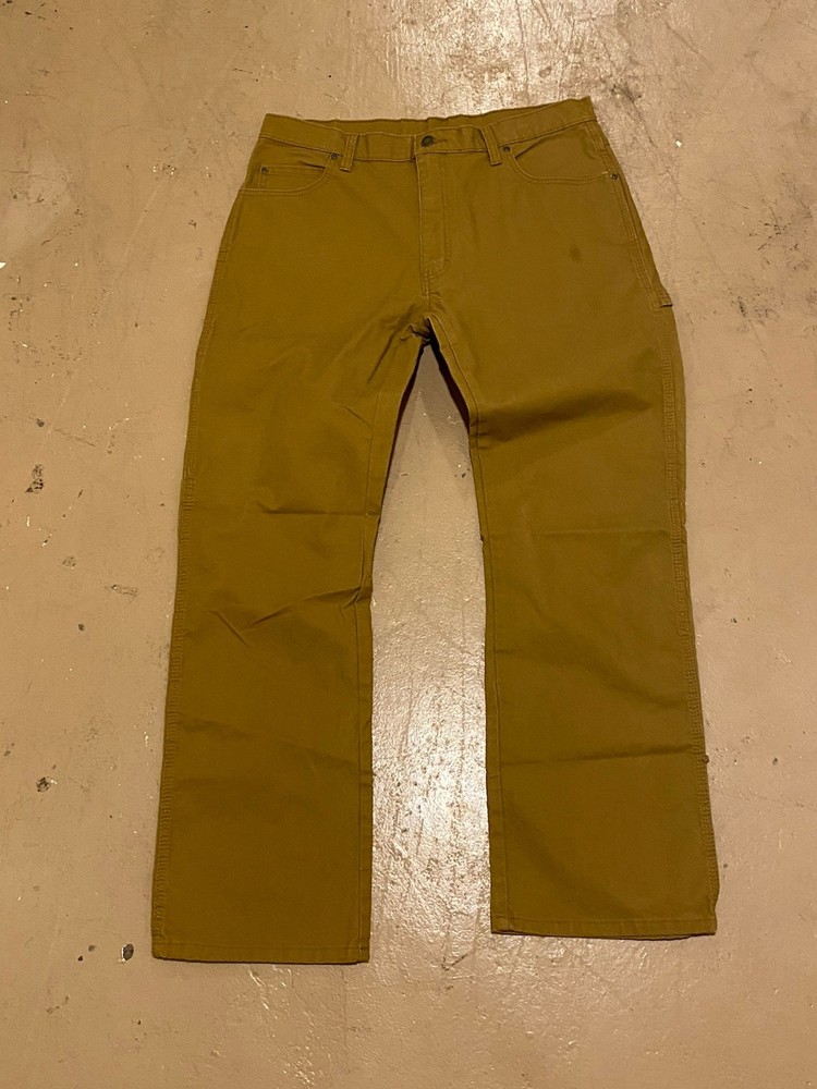 Dickies Canvas Carpenter Work Pants Men's 34x32 Tan Brown Workwear Utility