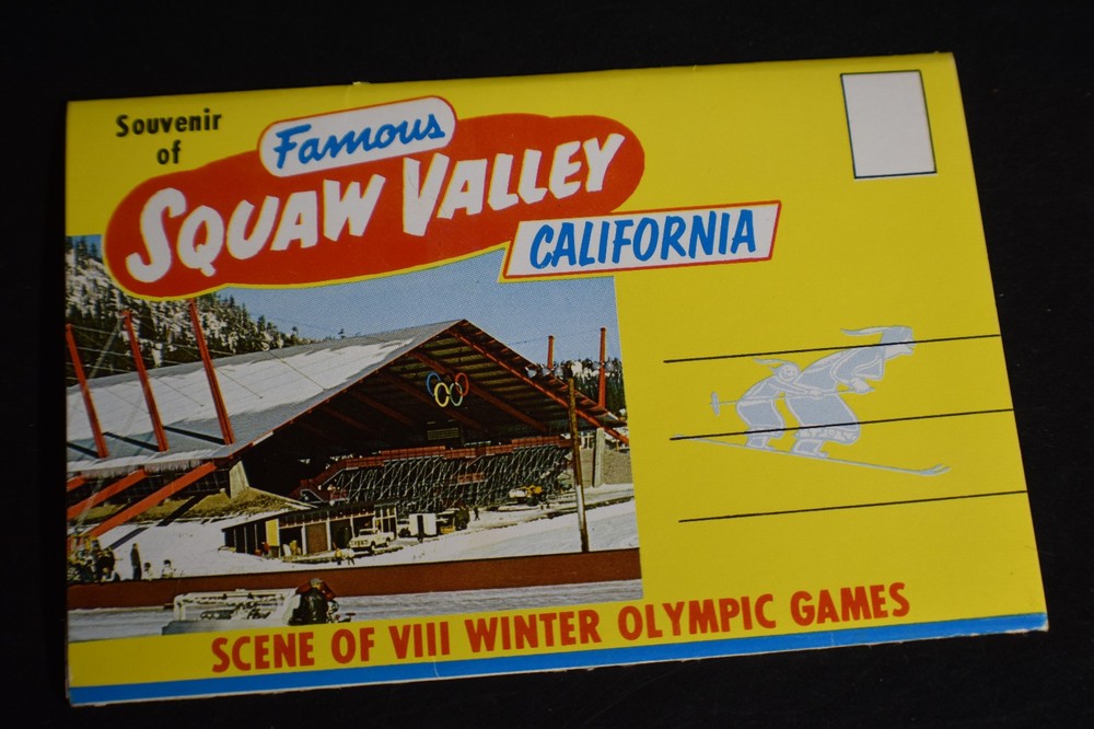Ca 1961 Famous Squaw Valley Folding Postcard *1960 Winter Olympics*
