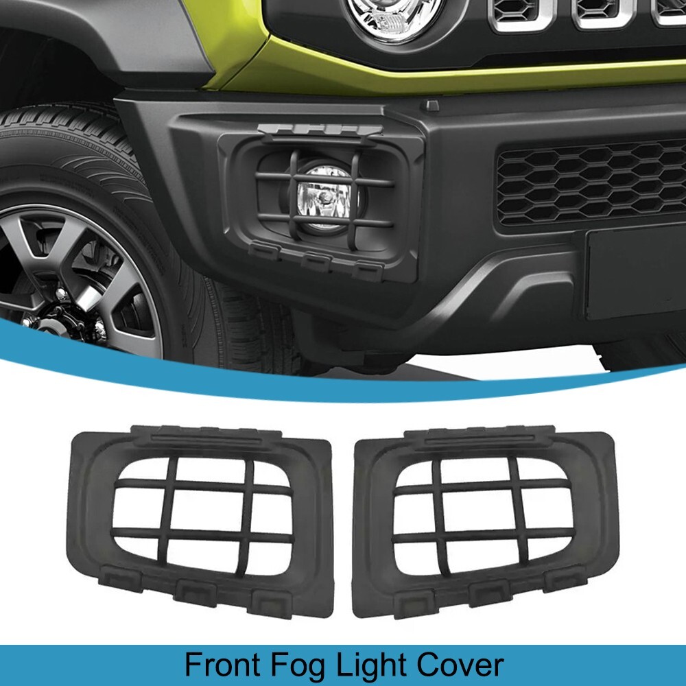 Black Front Fog Light Lamp Protector Guards Cover for Suzuki Jimny 2019-2023