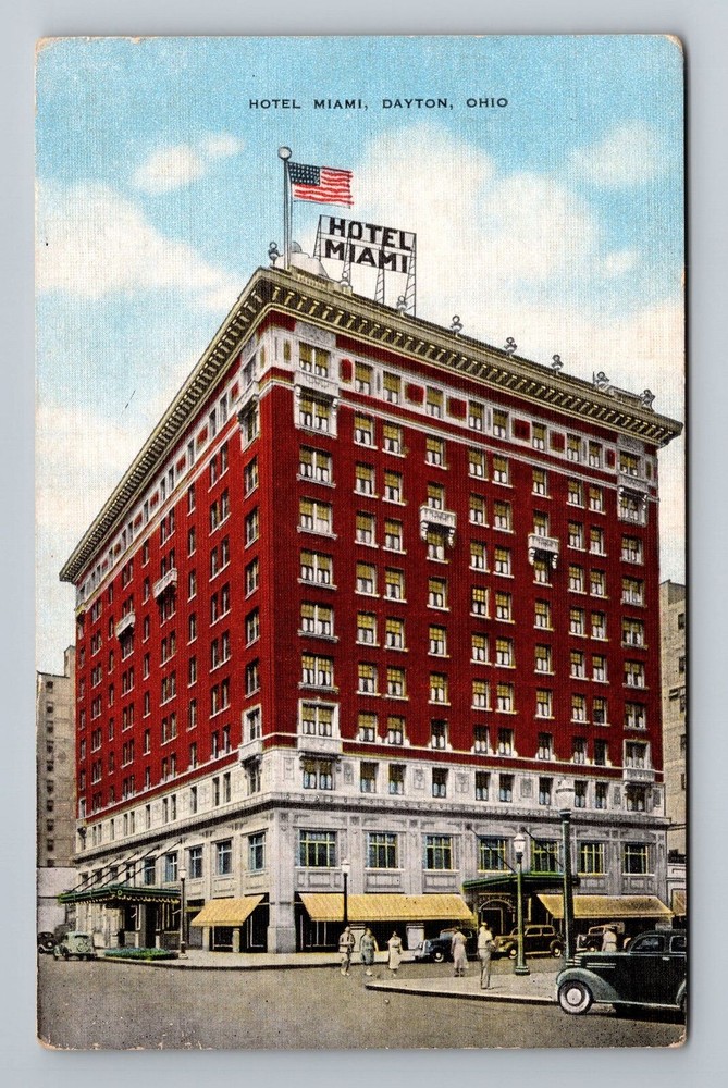 Dayton OH-Ohio, Hotel Miami, Advertisment, Vintage Postcard