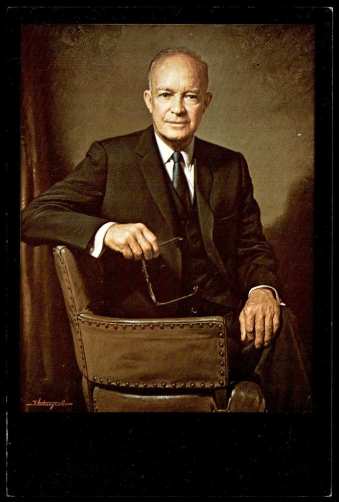 President Dwight D. Eisenhower Portrait Postcard Kennedy Center DC