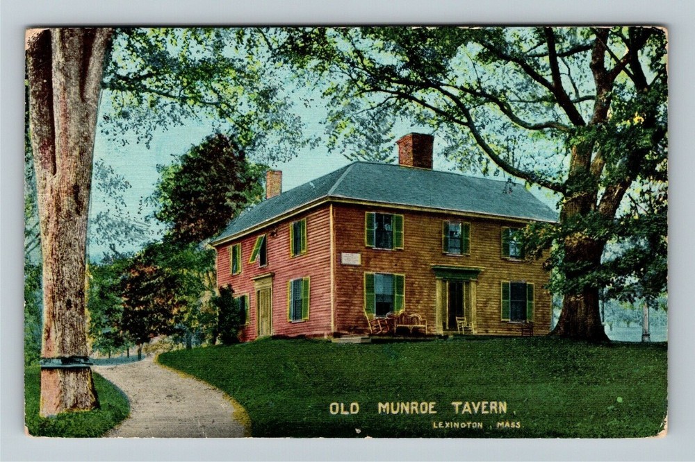 Lexington MA-Massachusetts, Old Munroe Tavern Vintage Souvenir Postcard