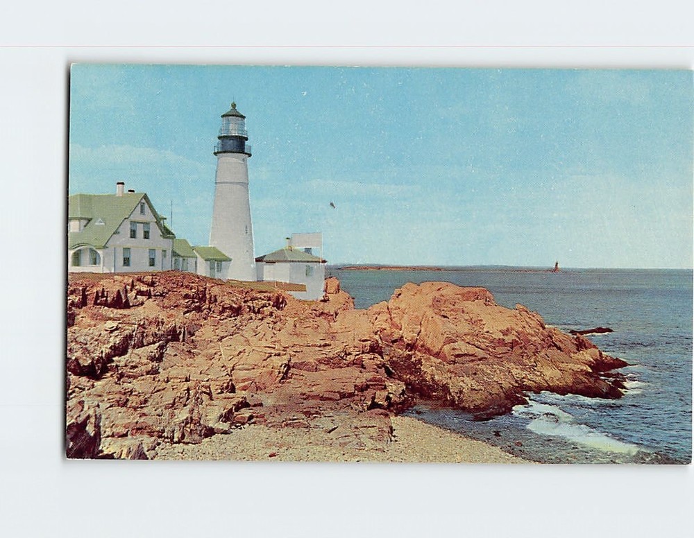 Postcard Portland Head Light Casco Bay Portland Maine USA