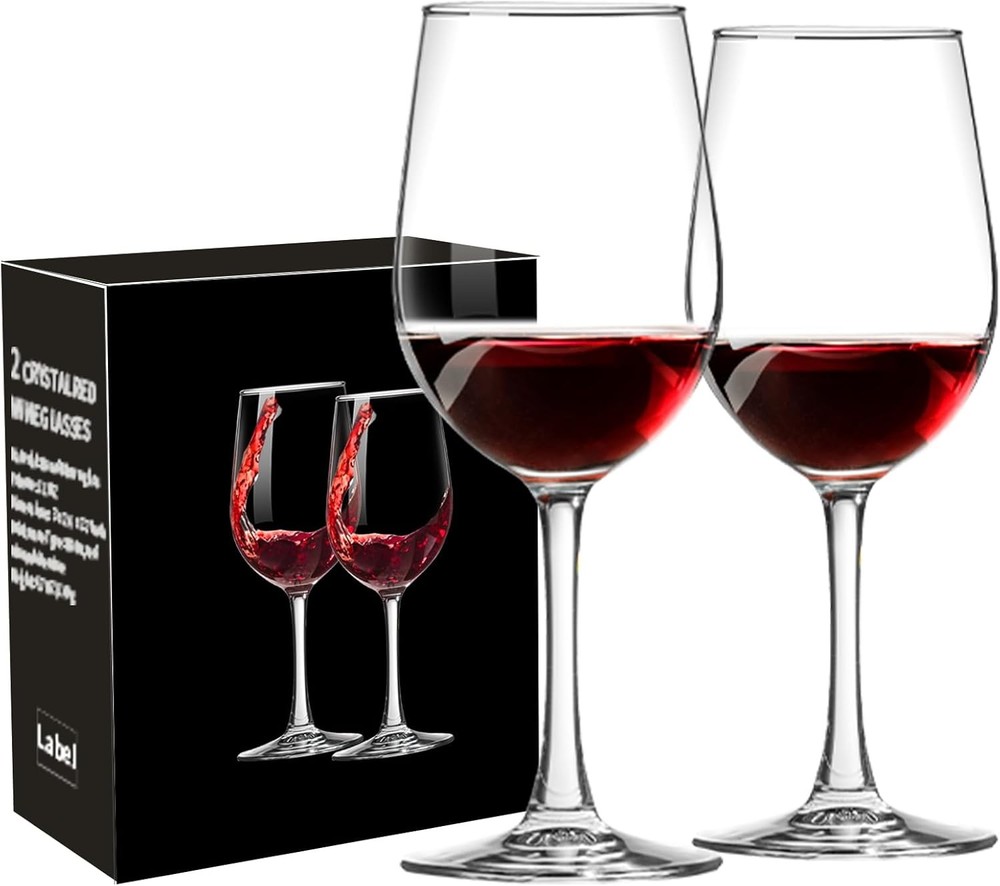 Long Stem Wine Glasses Set of 2 10 OZ for Red and White Wine Perfect for