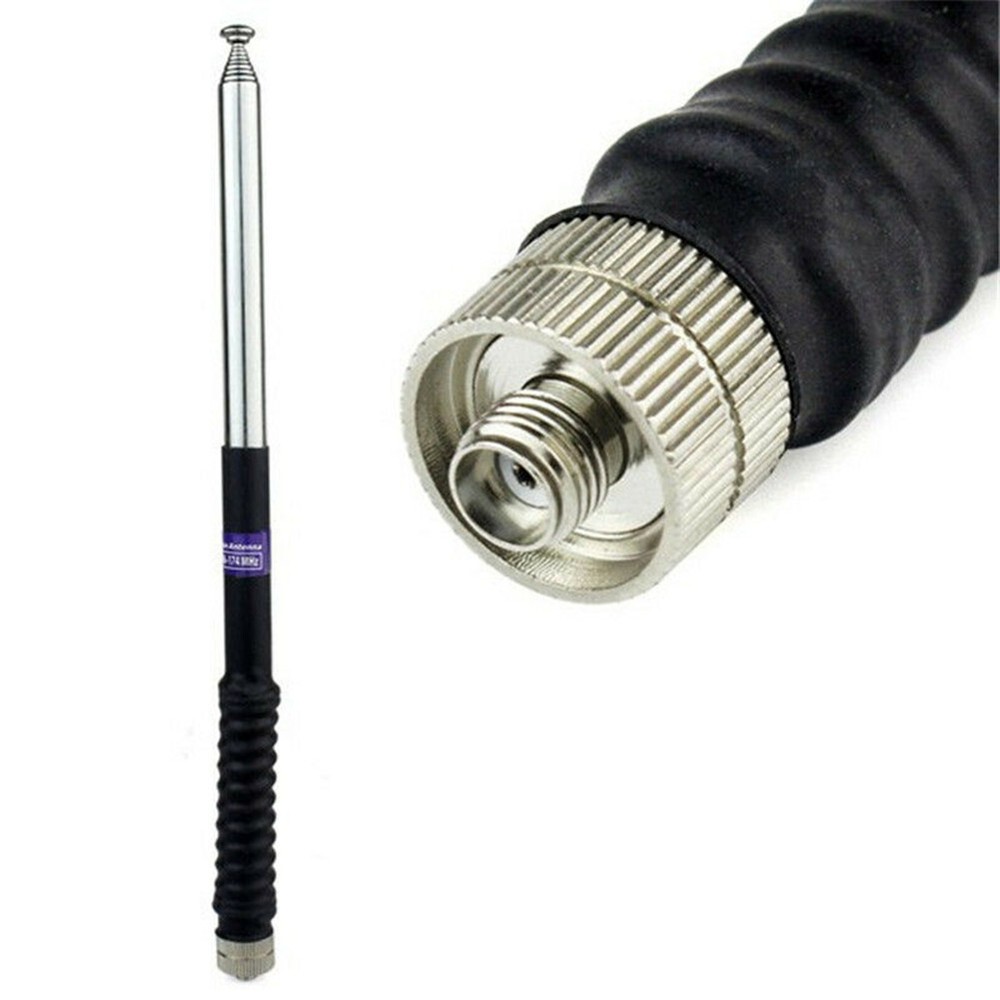 Telescopic Antenna SMA-F FP10120 VHF For Kenwood Radio Walkie Talkie Accessory
