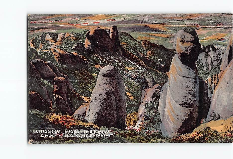 Postcard El Gegant Ecantat Montserrat Spain
