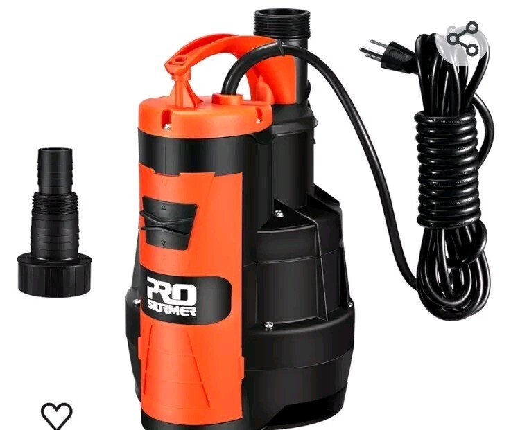 3500 GPH 1HP Submersible Clean/Dirty Water Pump with Build-in Float Switch for P