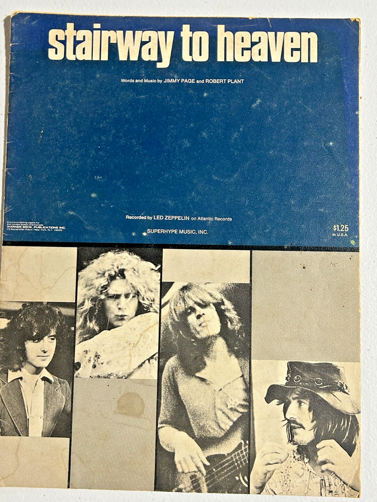 1972 Led Zeppelin Stairway To Heaven Sheet Music Superhype Music