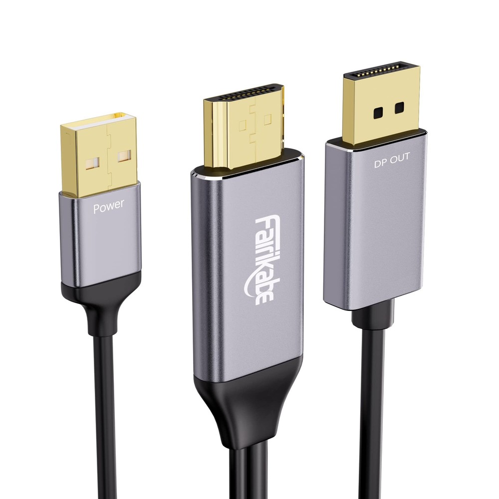 Active HDMI to DisplayPort Cable 6.6FT 4K 60Hz Uni-Directional 2M