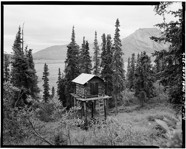 Cantwell Alaska Pearson Cabin Toklat River Cache 1900s Log Cabin Mountains