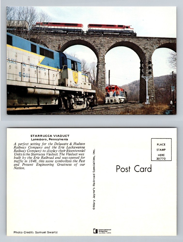 Lanesboro, PA-Pennsylvania Starrucca Viaduct Bicentennial Units Vintage Postcard