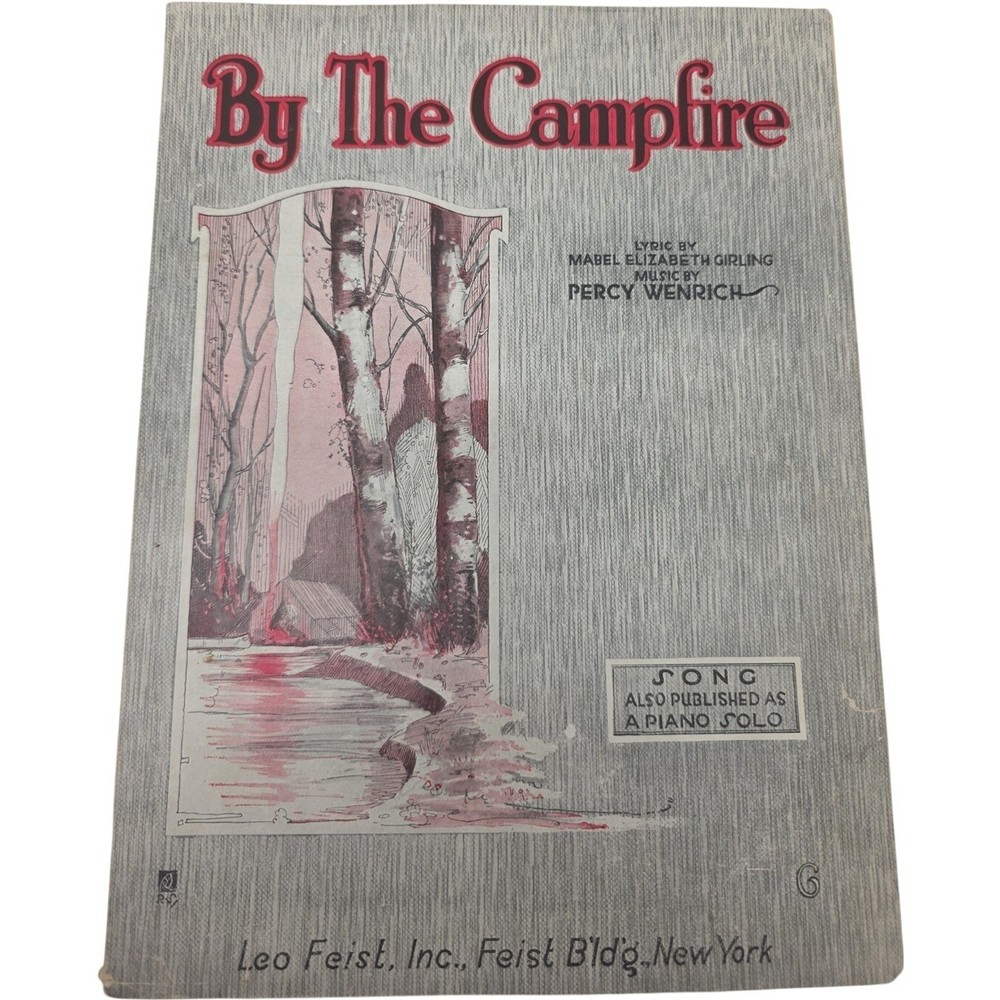 By The Campfire Sheet Music Lyric & Music by Percy Wenrich & Mabel E. Girling