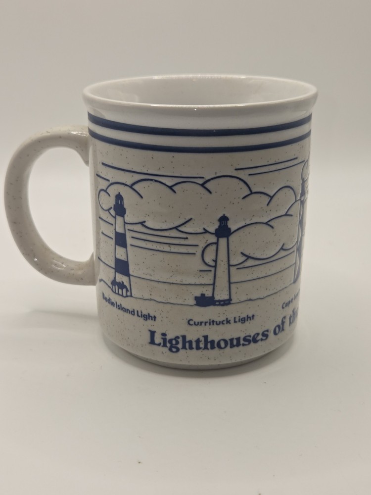 Lighthouses of the NC Outer Banks All 5 on the Outer Banks Beach Coffee Cup Mug