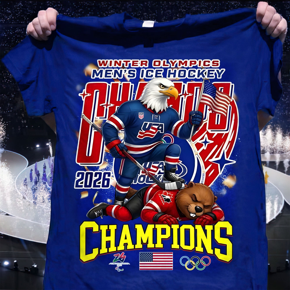 Winter Olympic Men's Ice Hockey Champions Tshirt - Full Size