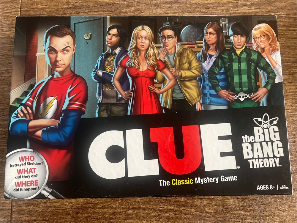 CLUE The Big Bang Theory Edition 2013 Classic Mystery Game Complete
