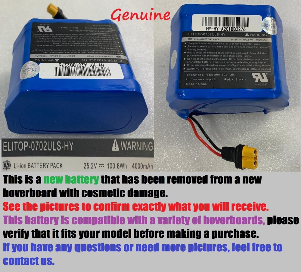 ELITOP -0702ULS-HY  25.2V Li-ion battery  4.0 Ah, 100.8 Wh 🔴