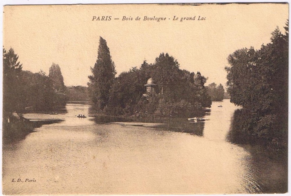 Postcard Paris Bois de Boulogne Le Grand Lac