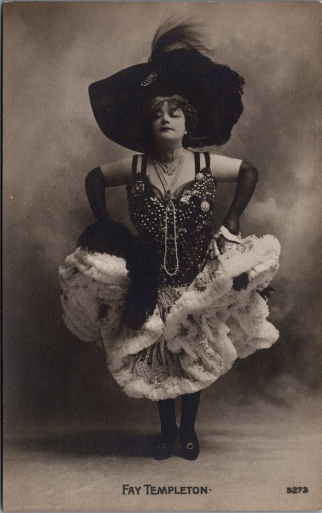 Fay Templeton Actress Vaudeville Star Portrait Real Photo Postcard c1910 RPPC