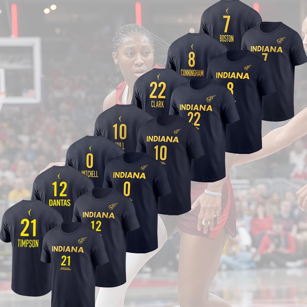 Indiana Fever Navy Rebel Edition Name & Number Players Unisex Gift For Fans