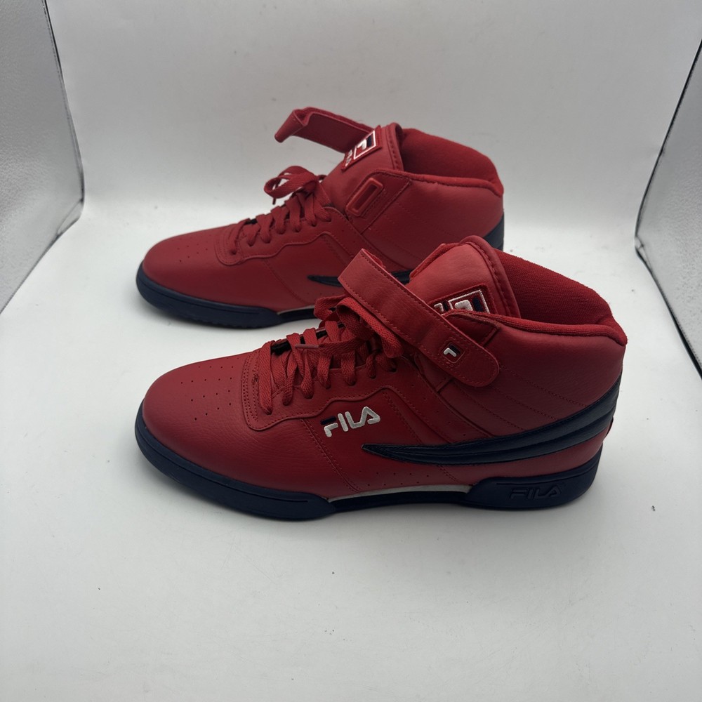 Fila F-13V LEA SYN Hi Top Mens Red Basketball Shoes Sneakers 1VF059LX-640 Sz 13