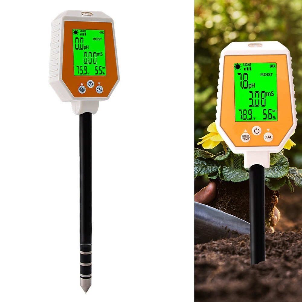 Accurate Soil Tester with pH Moisture Temp Light Readings for Gardening-image
