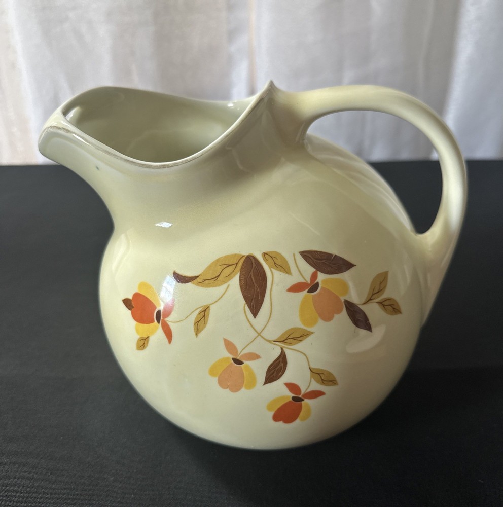 Vtg. Hall’s Autumn Leaf Mary Dunbar Ball Jug Pitcher