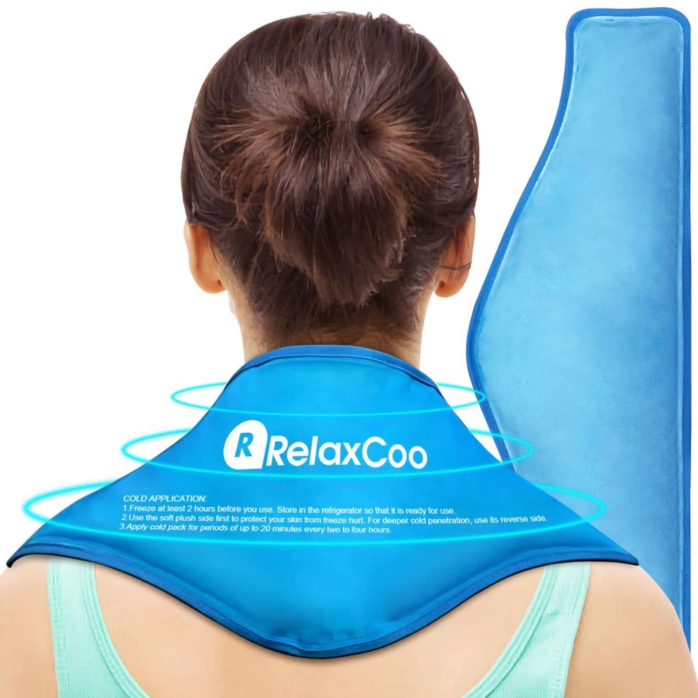 Neck Ice Pack Wrap, Reusable Ice Pack for Neck Shoulders, Cold Compress Thera...