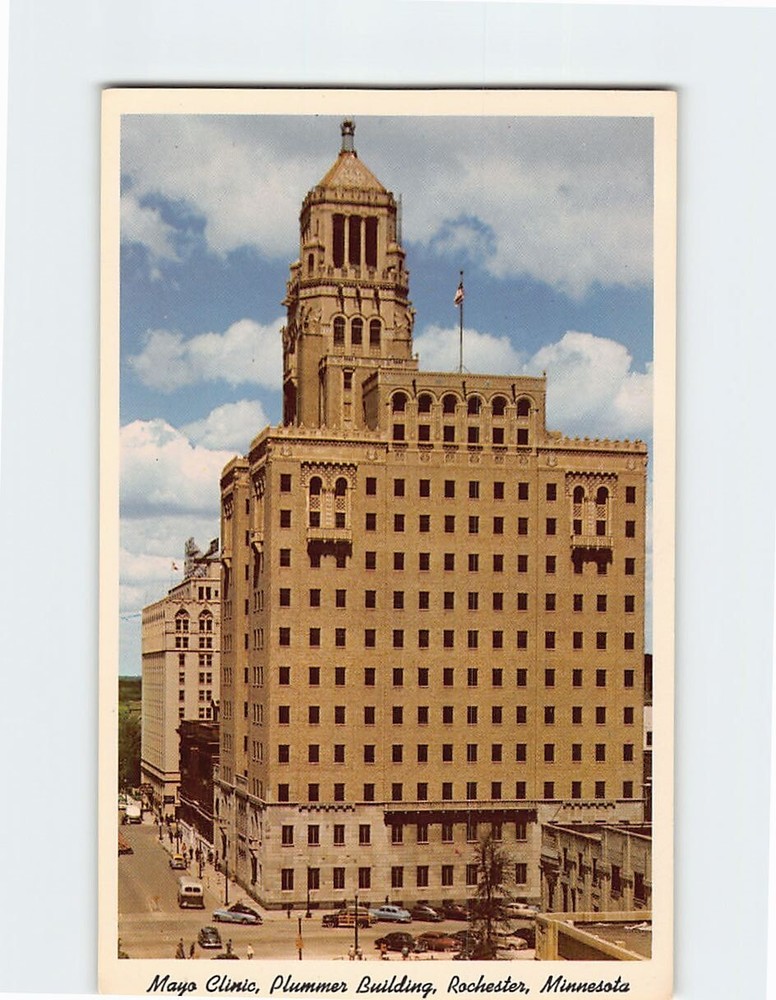 Postcard Mayo Clinic Plummer Building Rochester Minnesota USA