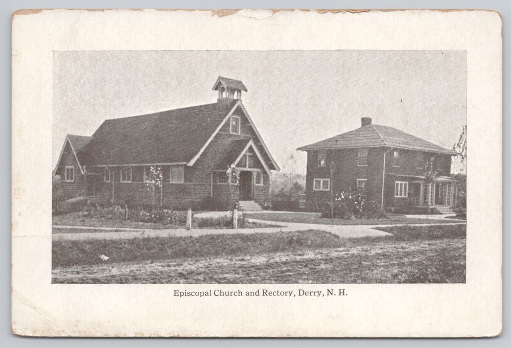 Derry New Hampshire, Episcopal Church & Rectory, Vintage Postcard