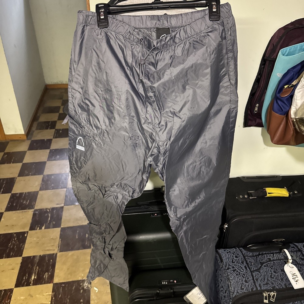 Sierra Designs Rain Pants waterproof Men’s Large grey hiking gear EMS