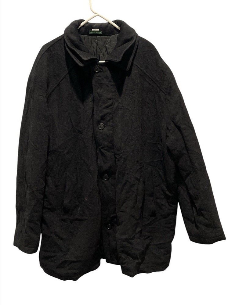 Ralph Lauren Black 100% Wool Peacoat Size 48L