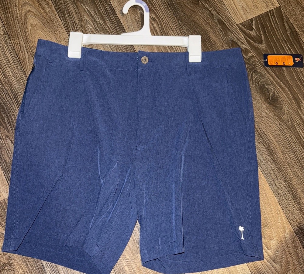 Margaritaville UPF 30+ Men’s Shorts, Size 36Wx7L, 4 Way Stretch, Quick Dry Blue