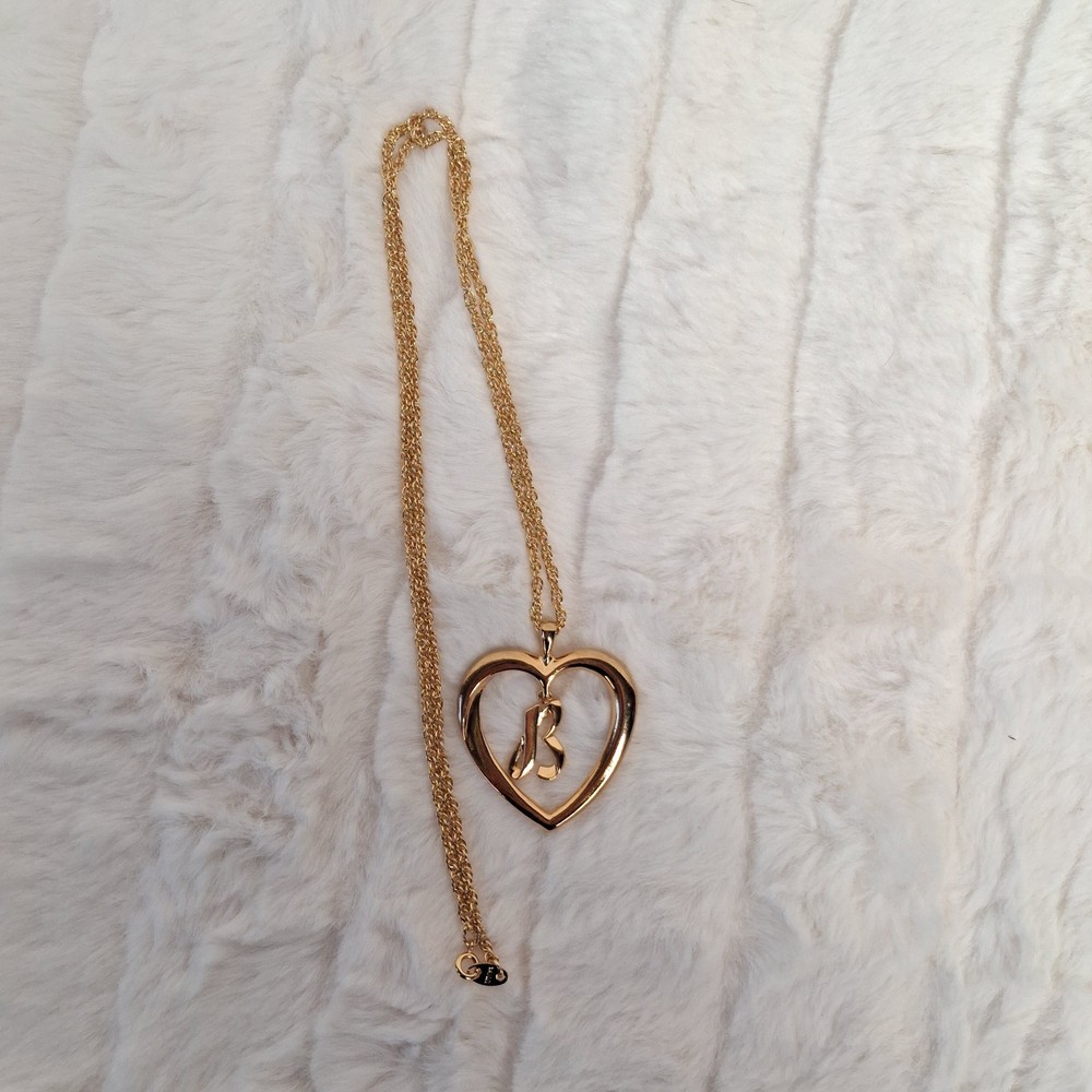 Vintage Avon Gold Tone Heart 