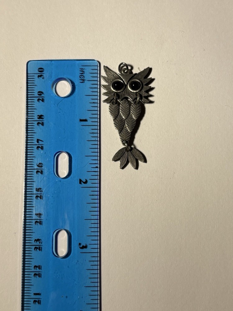 Mini 3 Piece Owl Pendant- Necklace- Vintage