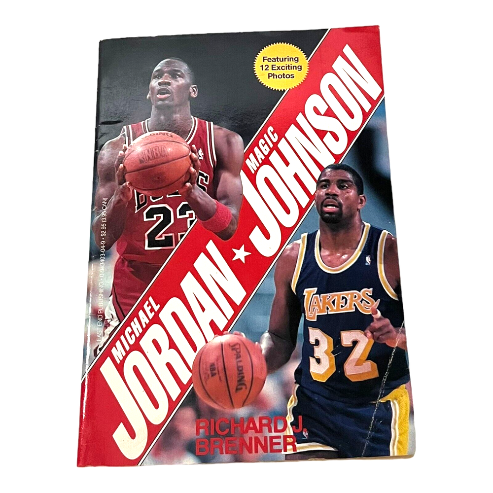 Michael Jordan & Magic Johnson Vintage Soft Cover Book 1989