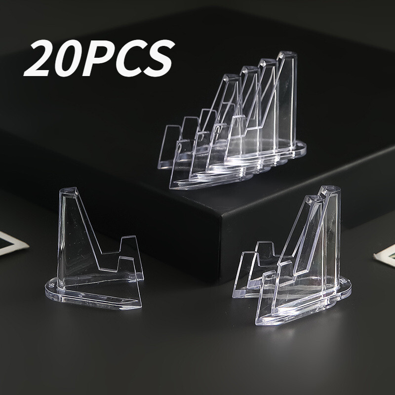 20PCS Small Acrylic Easel Display Stands for Coin Holder Capsules