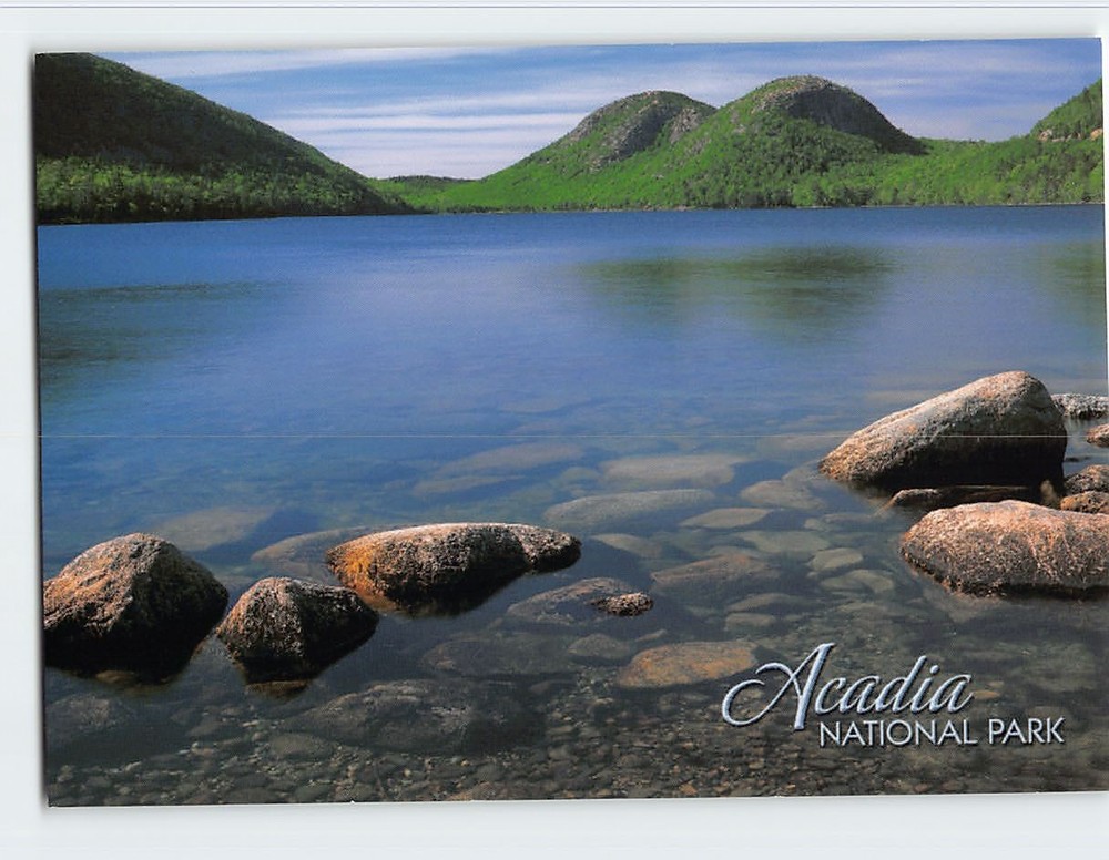 Postcard Jordan Pond Acadia National Park Maine USA-image