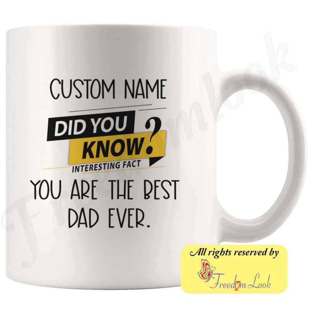 Dad Coffee Mug Dad Personalized Gifts New Dad Mug Fatherhood Mug Best Dad Ever